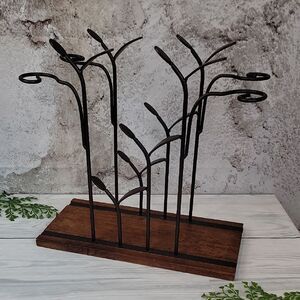 Wrought Iron Wine Rack Art Deco Style